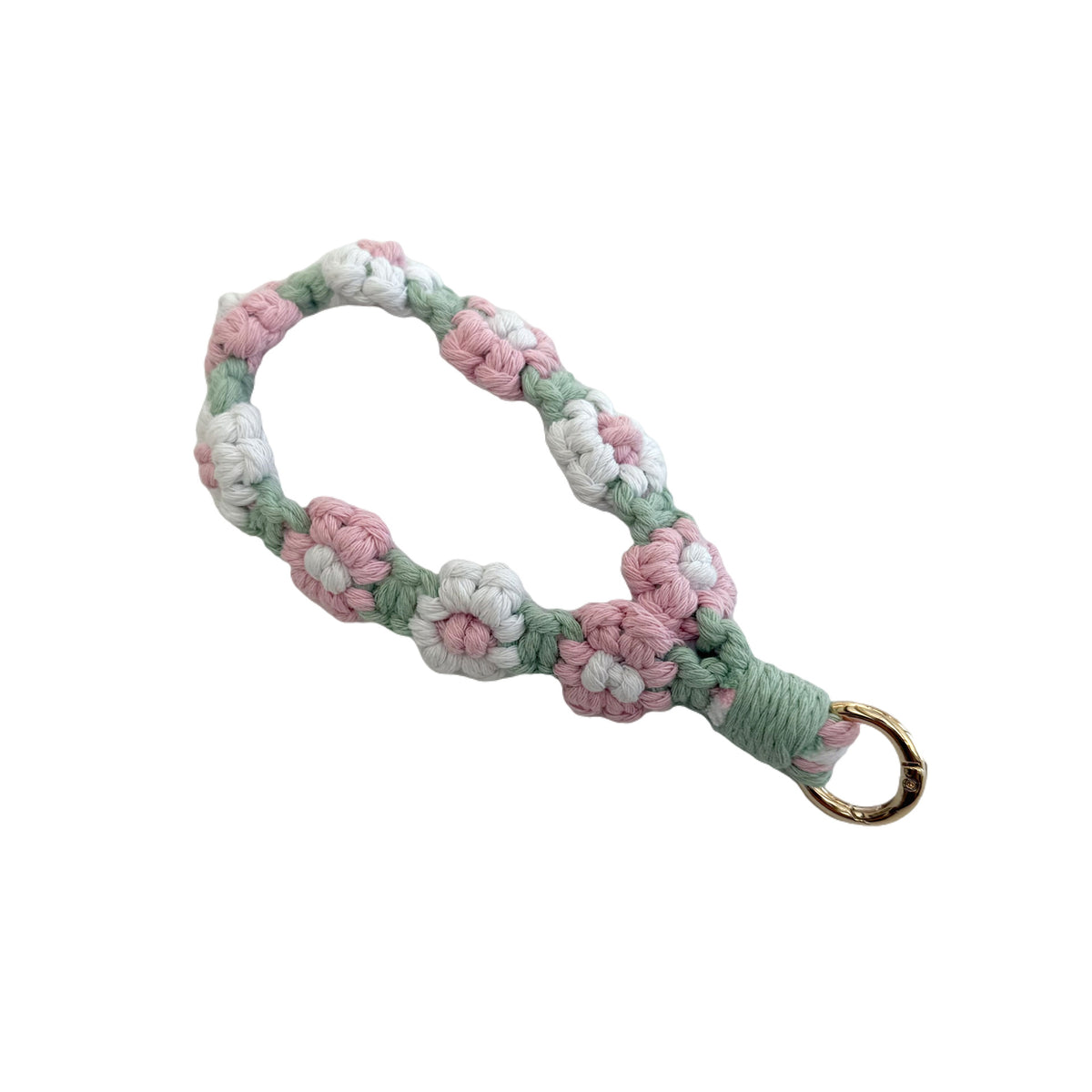 Floral Macrame Keychain Holder Acalora