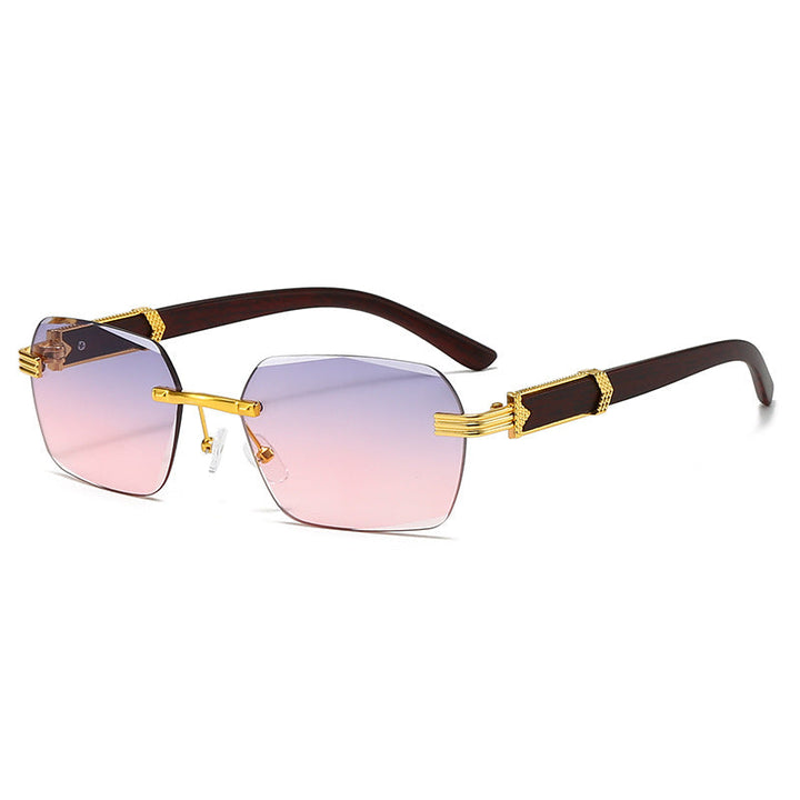 Women’s fashionable square sunglasses with golden accents Kalsten