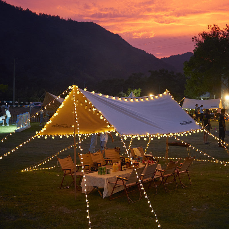 Warm White Star And Globe LED String Garland With Battery Pack And Weatherproof Bulbs Kalsten