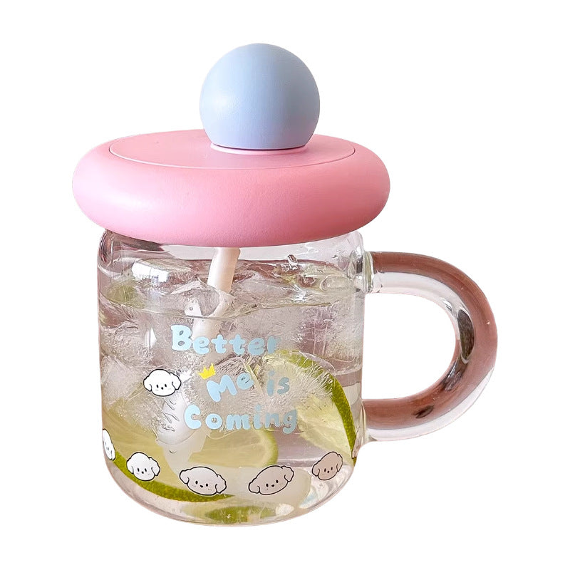 Ladies drinking glass with silicone lid Kalsten