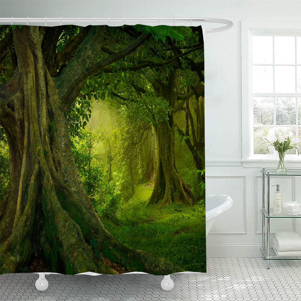Scenic Garden Print Shower Curtain Kalsten