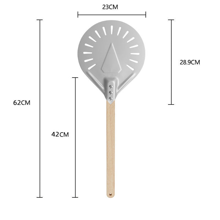 long-handled perforated pizza peel with wooden handle Kalsten