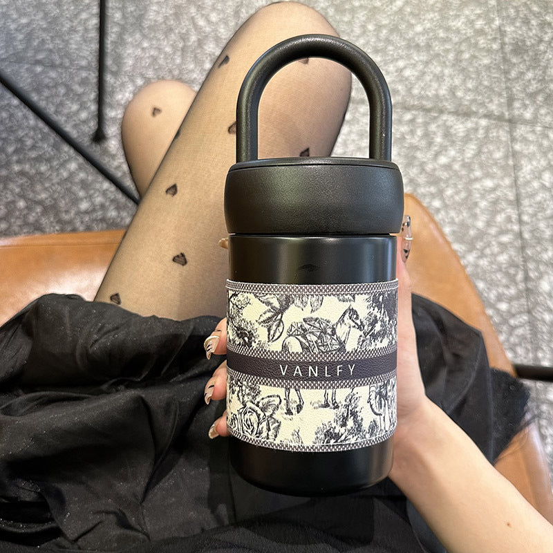 Women's stylish thermos cup with practical carrying handle Kalsten