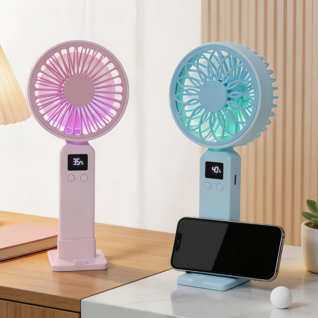 Women Portable Mini Fan with Digital Control Kalsten