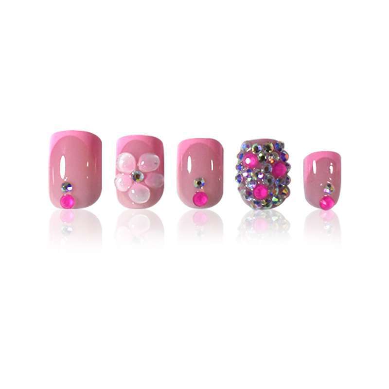 Decorative 3D Floral Press-On Nail Art Kalsten