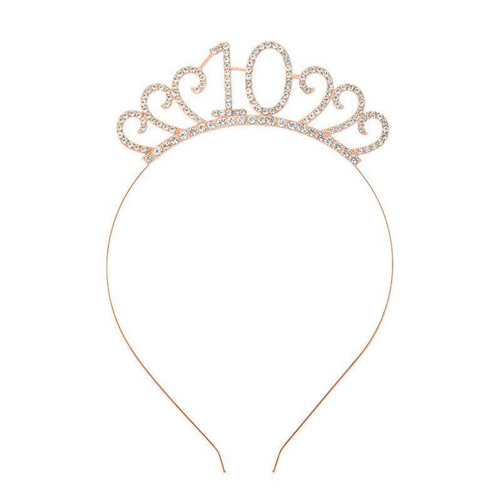 Ladies Crystal Tiara with Custom Designed Number Motif Kalsten