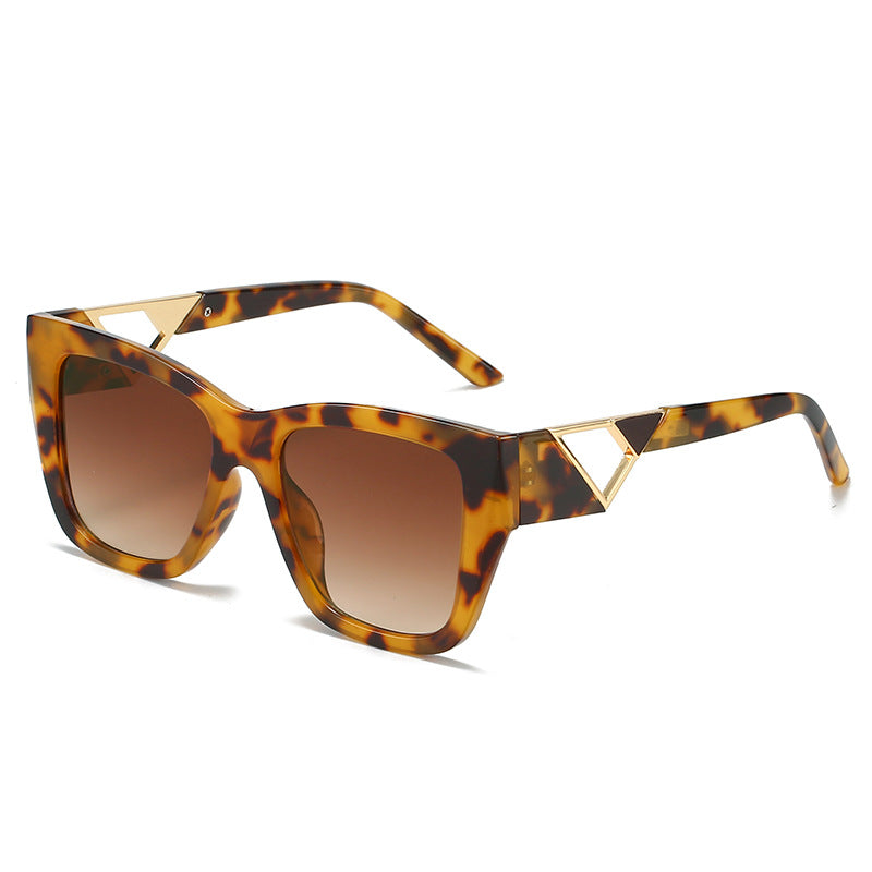 Women's Oversized Sunglasses with Modern Geometric Design and Elegant Metal Accent Kalsten