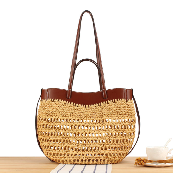 Braided Shoulder Bag with Elegant Leather Detail Kalsten