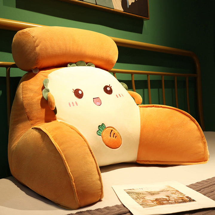 Plush back support cushion with unique vegetable design Kalsten