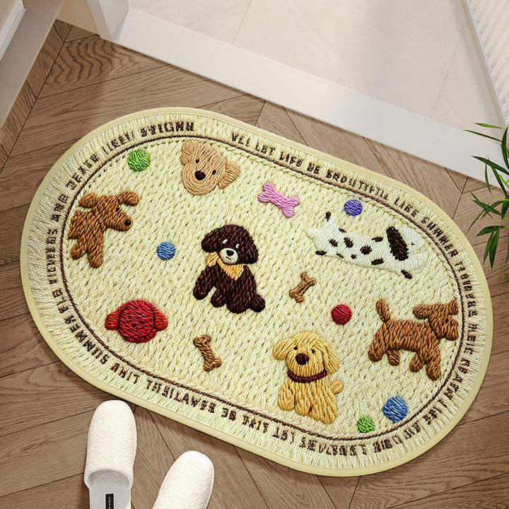Adorable Dog-Themed Area Mat Kalsten