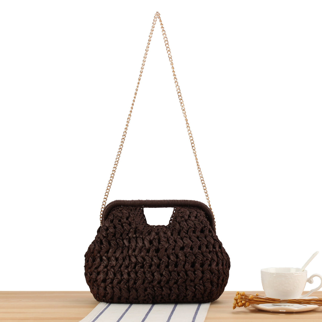 Special handbag made of natural raffia weaving Kalsten