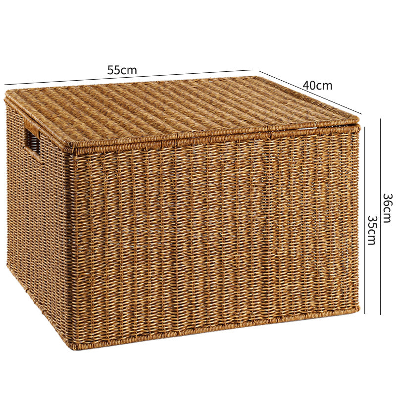 Handcrafted Rectangular Wicker Storage Box Kalsten