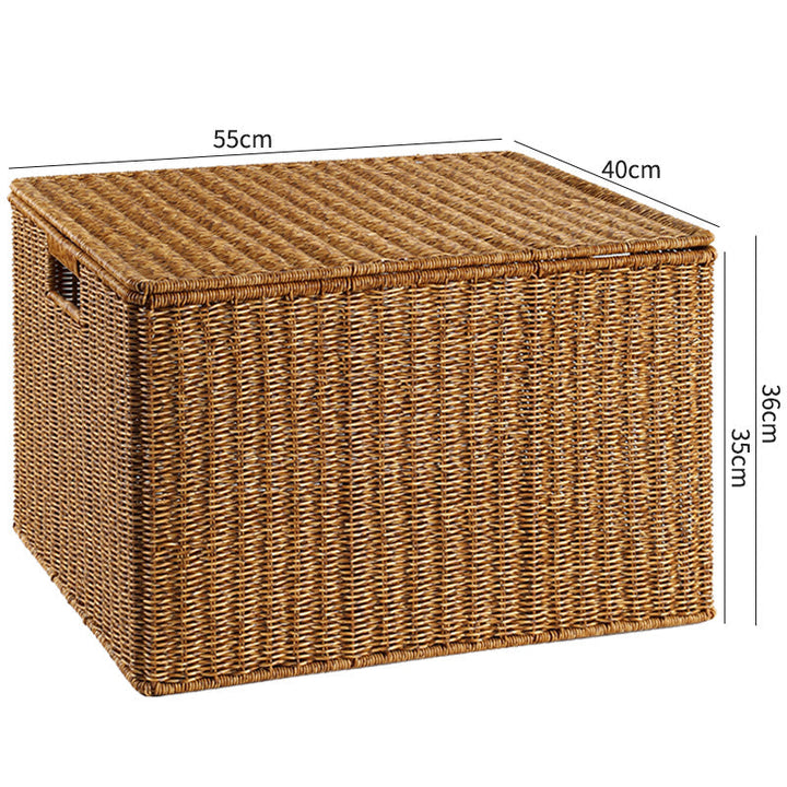 Handcrafted Rectangular Wicker Storage Box Kalsten