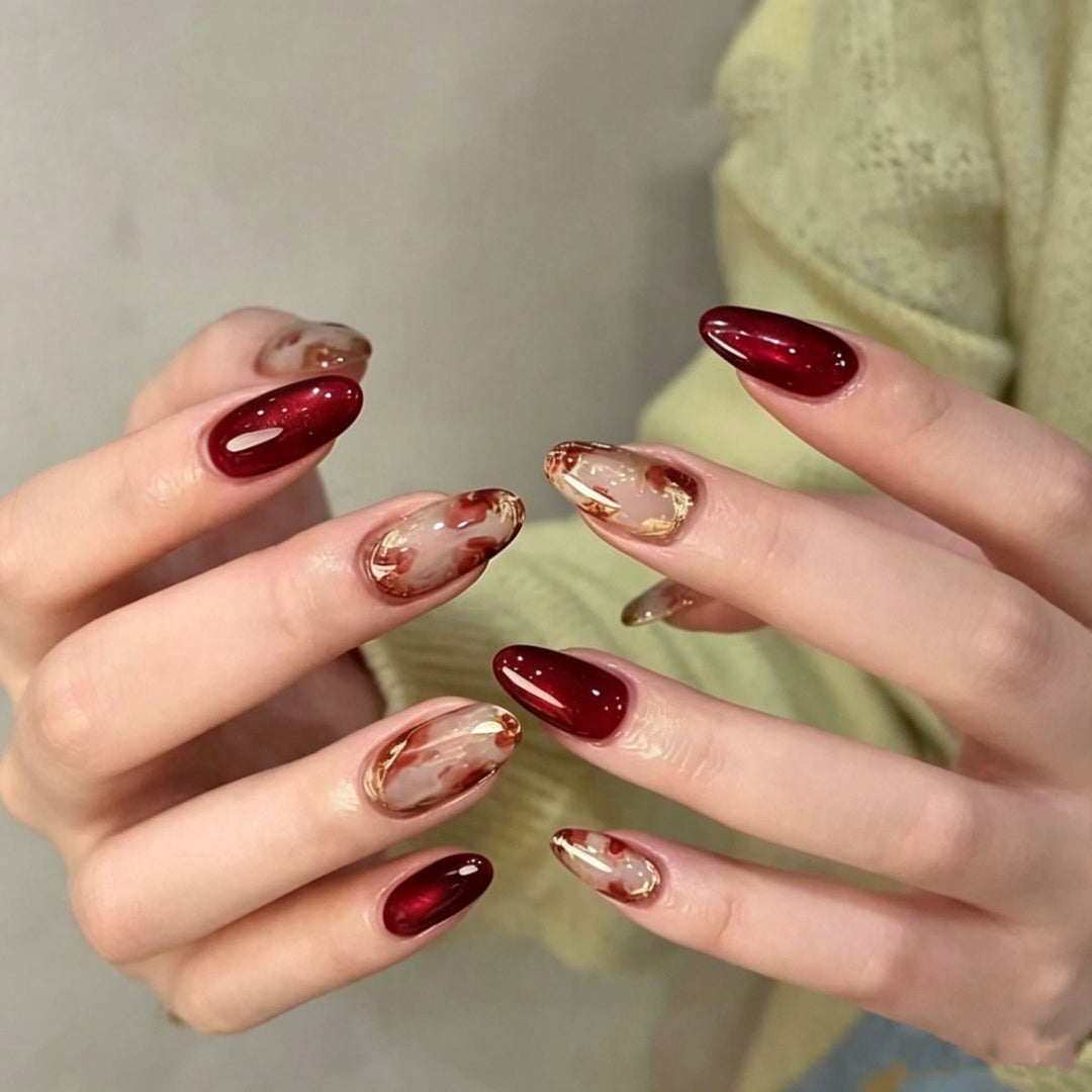 Elegant Press-On Nail Tips with Decorative Bow Kalsten