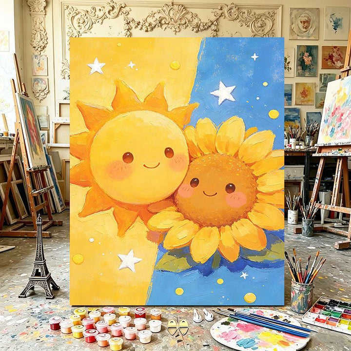 Playful Dual Element Canvas Art Kalsten