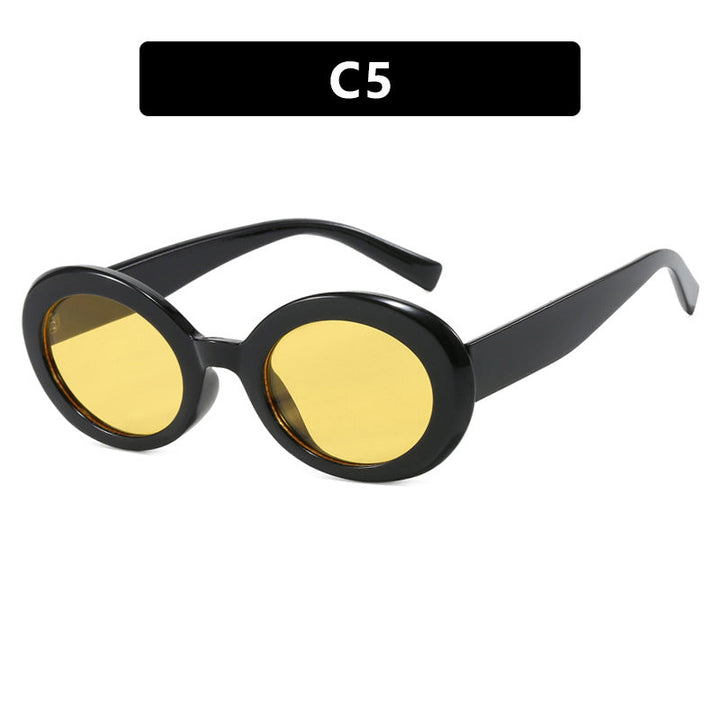 Women's round sunglasses with elegant plastic frame and UV protection Kalsten