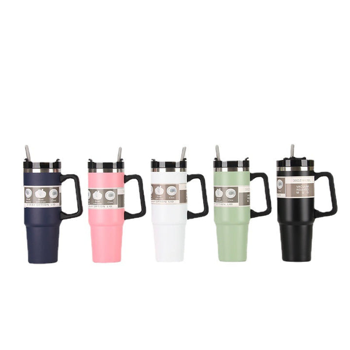 Ladies Insulated Portable Drinking Cup with Straw Kalsten