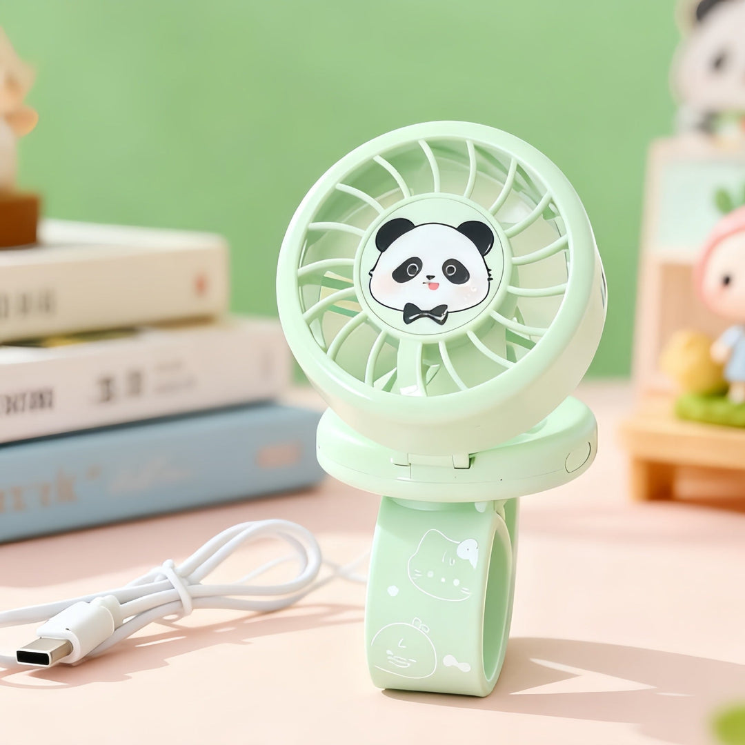 Ladies Portable Hand Fan with Childlike Design Kalsten