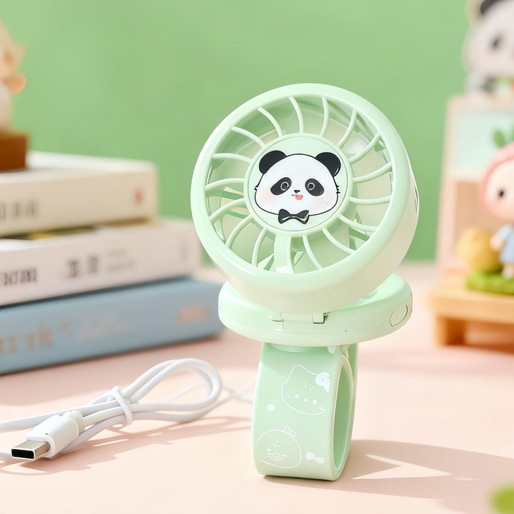 Ladies Portable Hand Fan with Childlike Design Kalsten