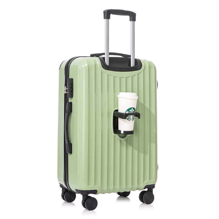 Unisex Innovative Hard-Shell Spinner Luggage with Integrated Cup Holder Kalsten