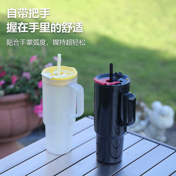 Unisex High-Quality Insulated Mug with Handle and Straw Kalsten