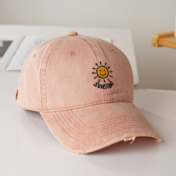 Women's sporty cotton cap with sun embroidery Kalsten