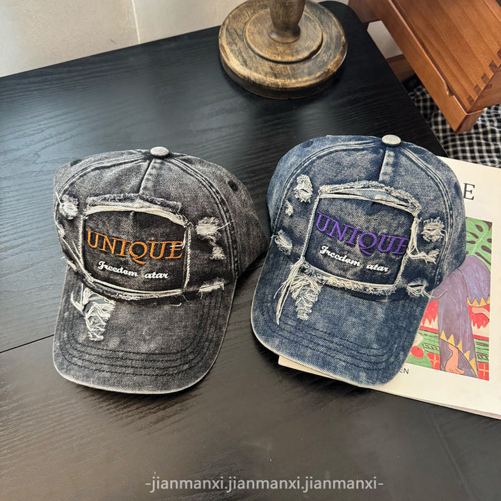 Women's Distressed Denim Baseball Cap Kalsten 1784084142