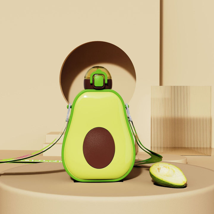 Women's creative avocado water bottle with carrying strap Kalsten