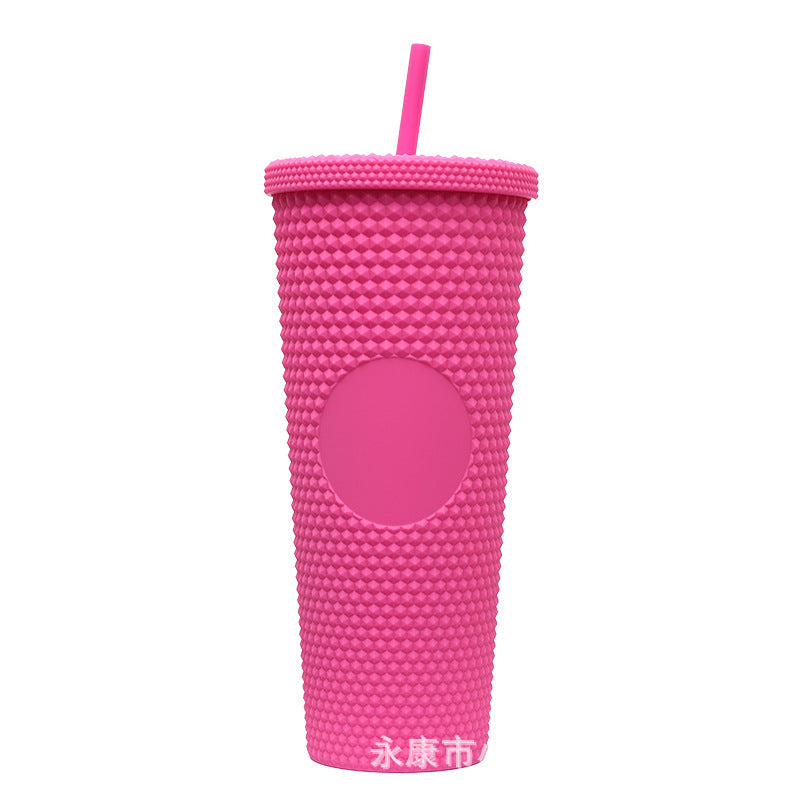 Ladies High-Quality Glitter Drinking Cup with Leak-Proof Lid and Integrated Straw Kalsten