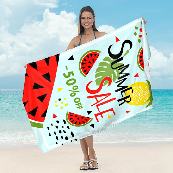 Beach towel with exotic palm pattern and soft microfiber quality Kalsten