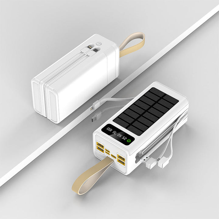 Solar power bank with integrated charging ports and digital display Kalsten