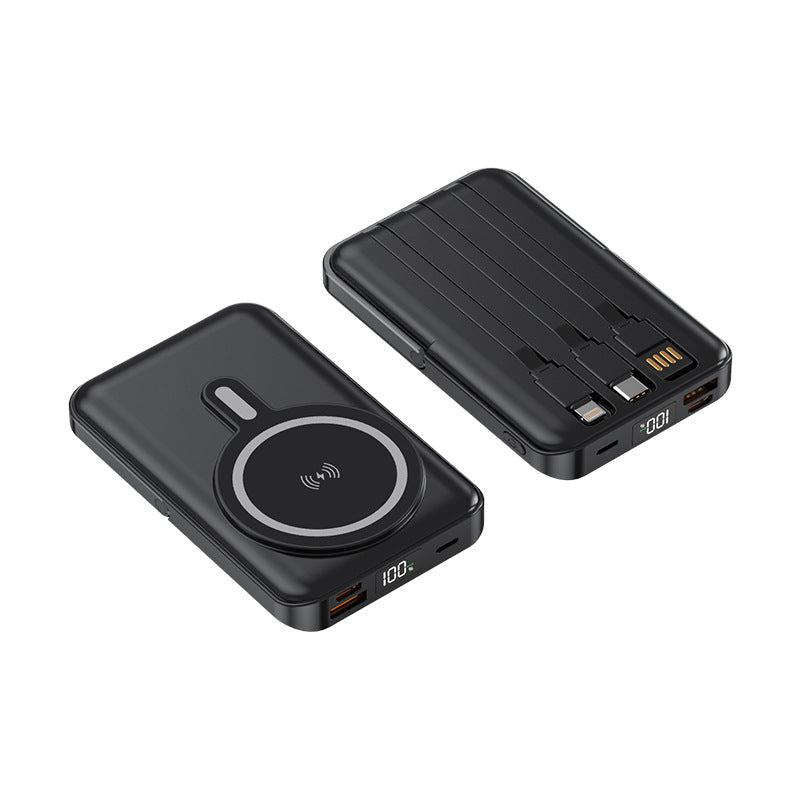 Multifunctional power bank with integrated charging cables Kalsten