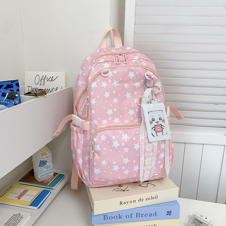 Star-Patterned Multi-Pocket Backpack Kalsten