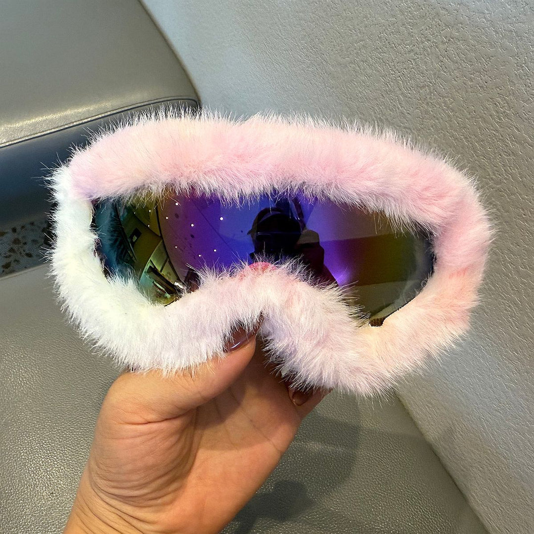 Women's sporty ski goggles with luxurious plush edge Kalsten