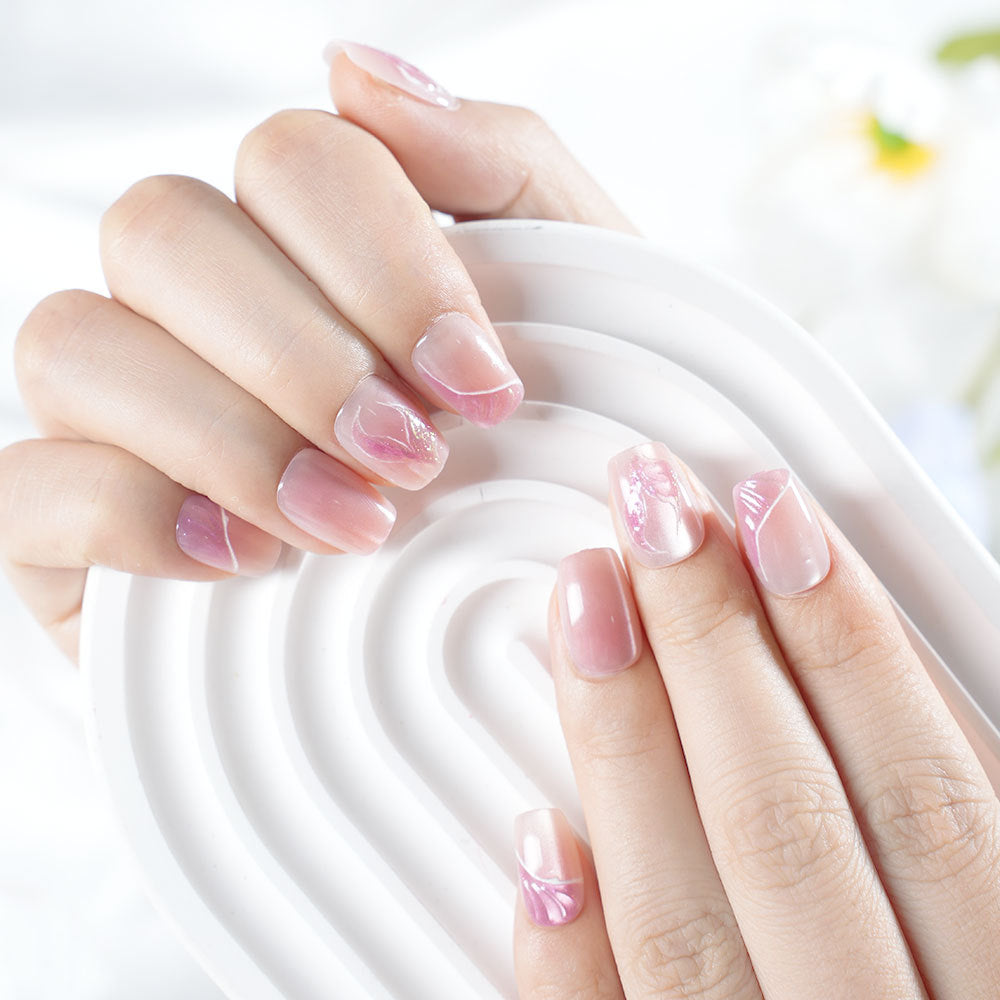 Artistic Marble Effect Press-On Nails Acalora