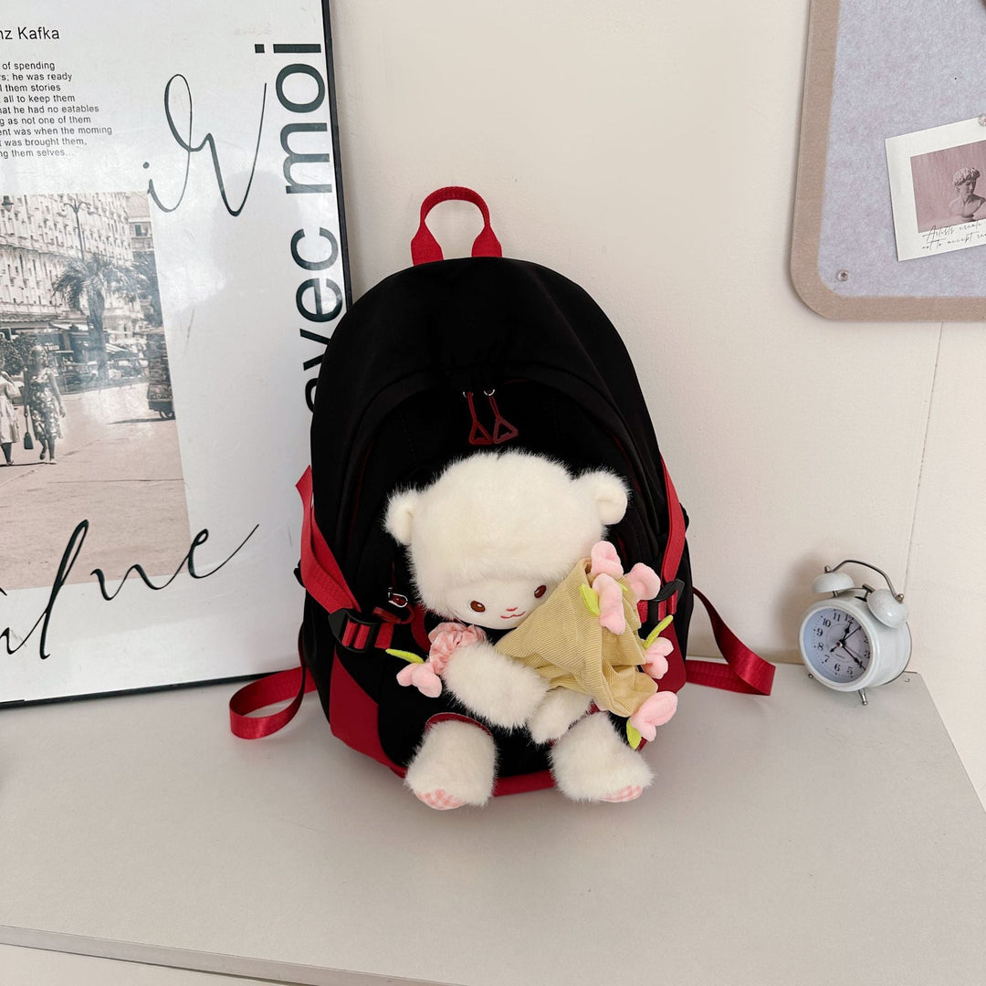 Backpack with Cute Plush Design and Practical Compartments Kalsten
