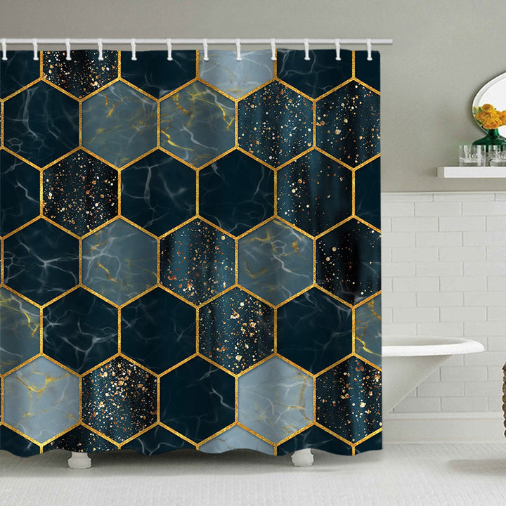 Textured Mosaic Pattern Shower Curtain Kalsten