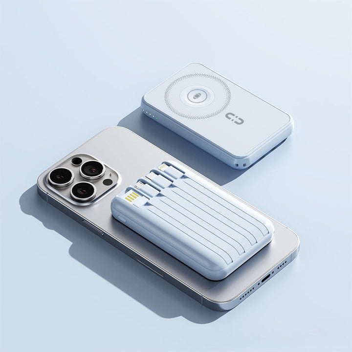 Portable power bank with wireless charging function and integrated smart technology Kalsten