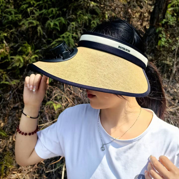 Sun protection visor with solar powered fan Kalsten