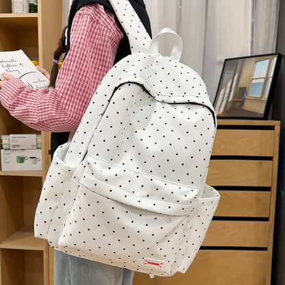 Stylish Polka Dot Backpack Acalora