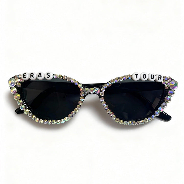 Rhinestone-Embellished Cat-Eye Sunglasses Kalsten
