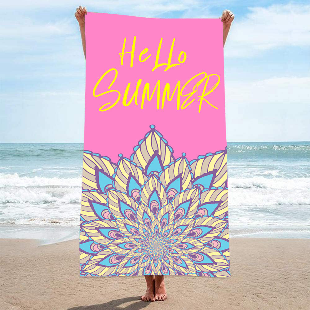 Ladies beach towel with maritime stripe pattern Kalsten