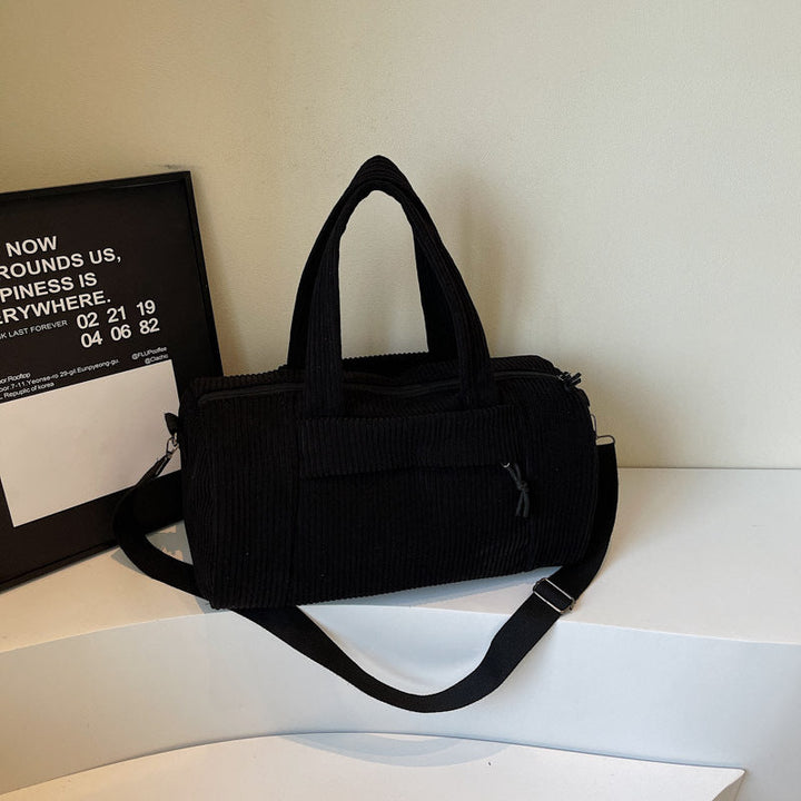 Sporty Travel Bag Made of Soft Cord Material with Adjustable Shoulder Strap Kalsten