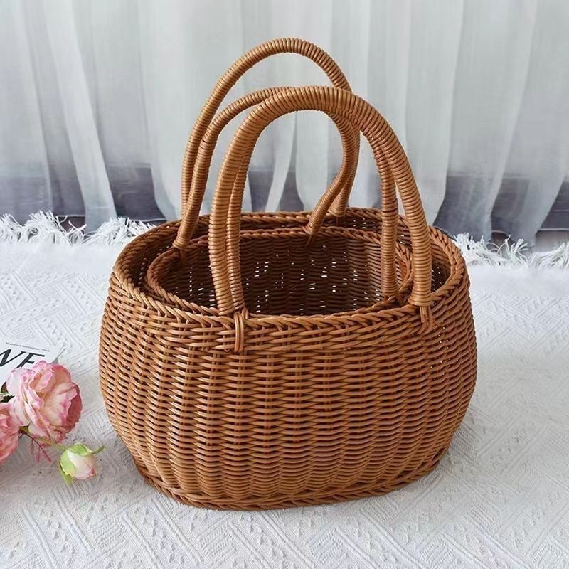 Women Handwoven Basket with Sturdy Handles Kalsten