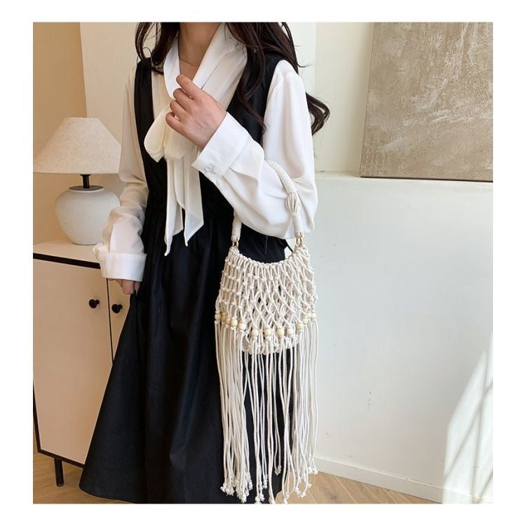 Artisanal macramé shoulder bag Kalsten