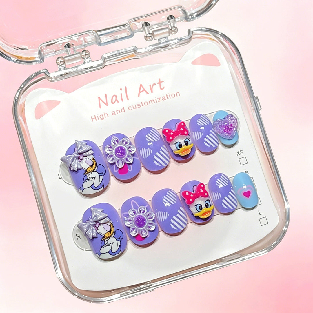 Customized Cartoon-Inspired Press-On Nail Art Set Kalsten