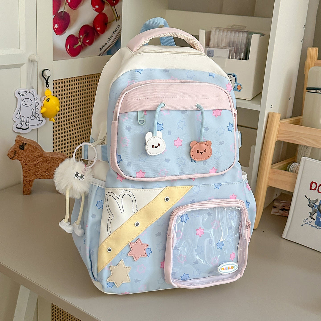 Children's Fun Character Design Multi-Pocket School Backpack