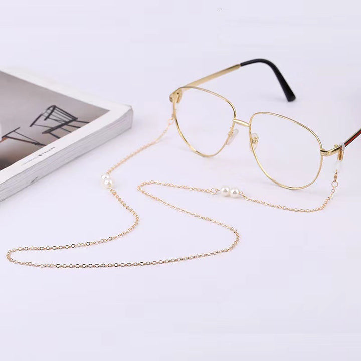 Elegant Layered Pearl and Chain Necklace Kalsten