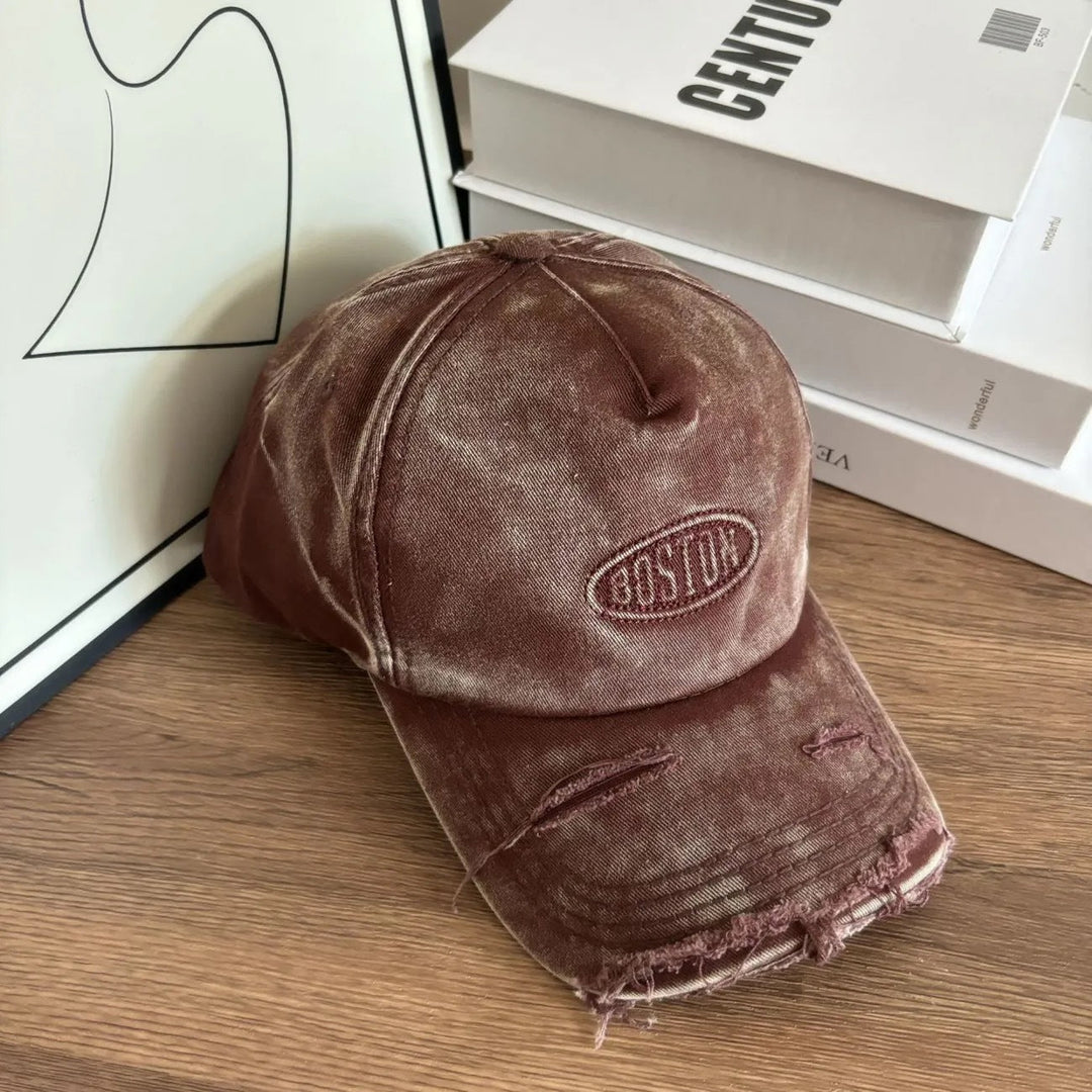 Men's Distressed Denim Effect Baseball Cap Kalsten