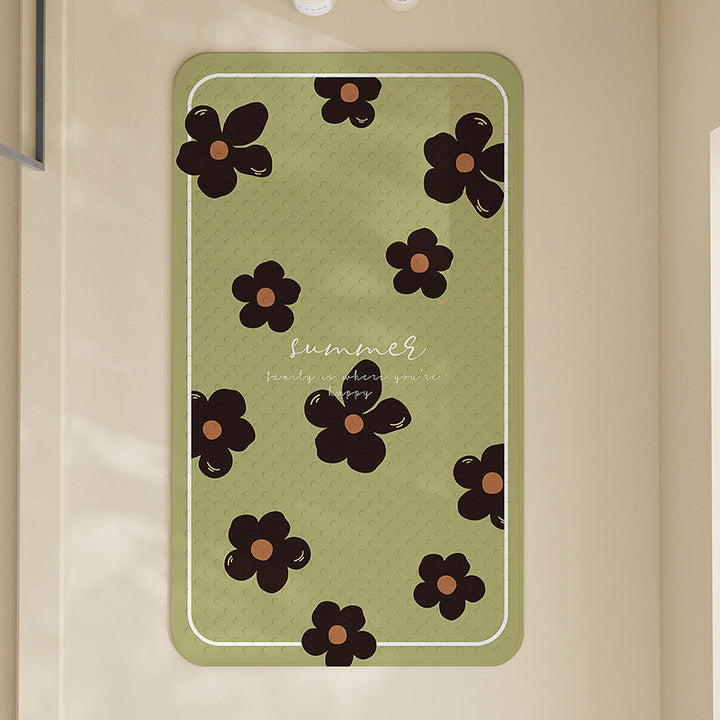 Floral Non-Slip Bath Mat Kalsten
